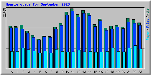 Hourly usage for September 2025